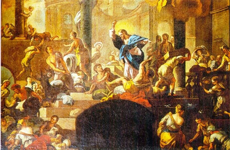 La cacciata dei mercanti dal tempio - Certosa di San Martino
